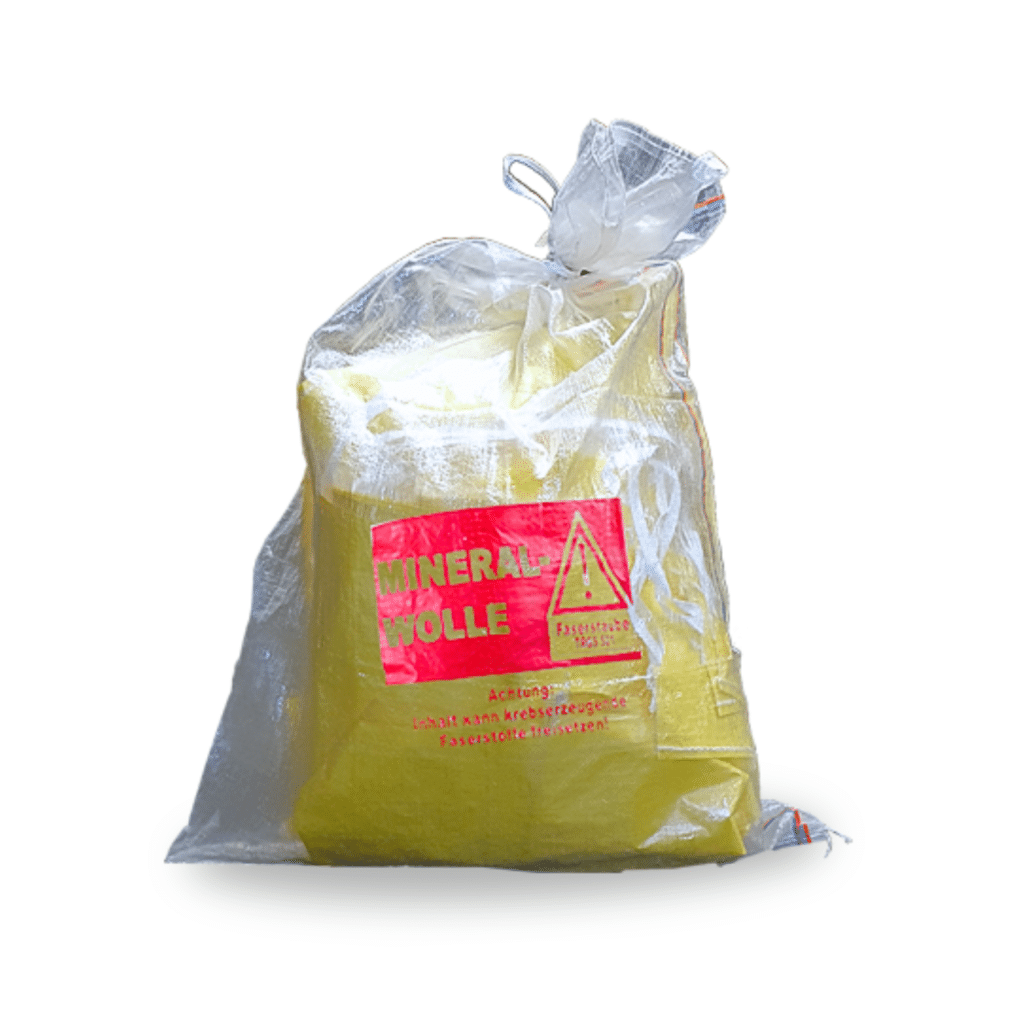 Transparenter PP Gewebesack Mineralwolle B-Ware