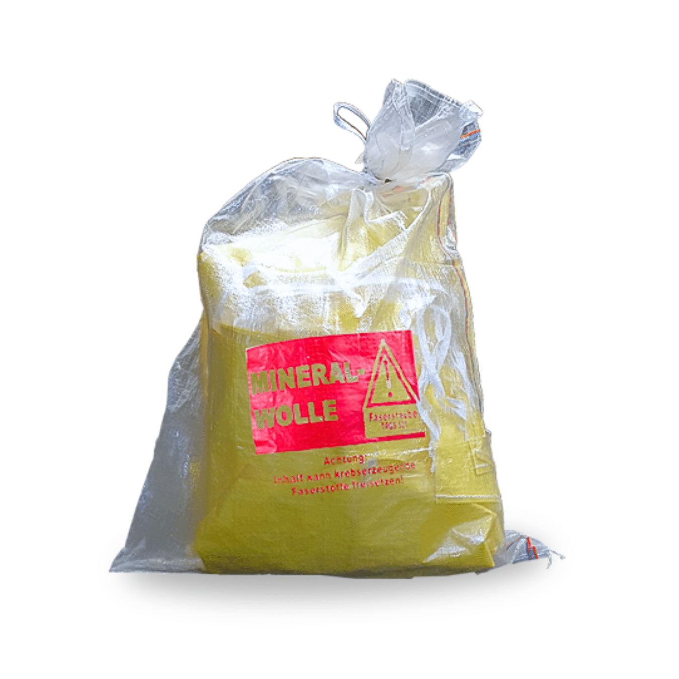 Transparenter PP Gewebesack Mineralwolle B-Ware